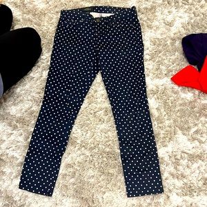 J. CREW toothpick polka dot pants